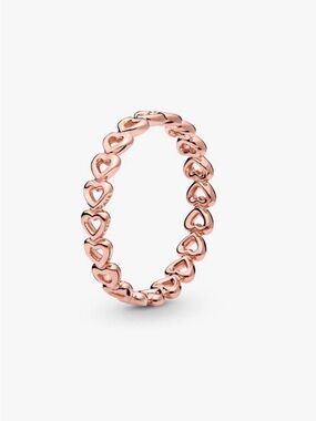 PANDORA Rose Gold Heart Ring slightly tarnished - Women Jewelry - Size 6